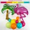 146Pcs Tropical Aloha Balloon Arch Garland Kit with Flamingo Palm Tree Bright Color Balloons for Hawaiian Luau Summer Party Baby Shower Birthday Decorations